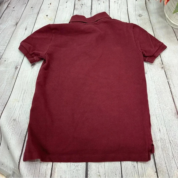 polo ralph lauren burgundy maroon polo shirt boys sz 6 texas A&M aggies - Picture 7 of 8